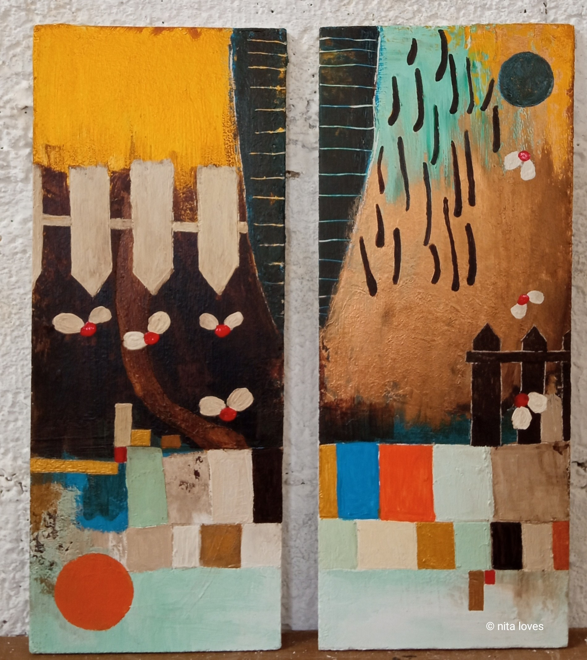 Diptych Encounter ( 32 x 38 cm)