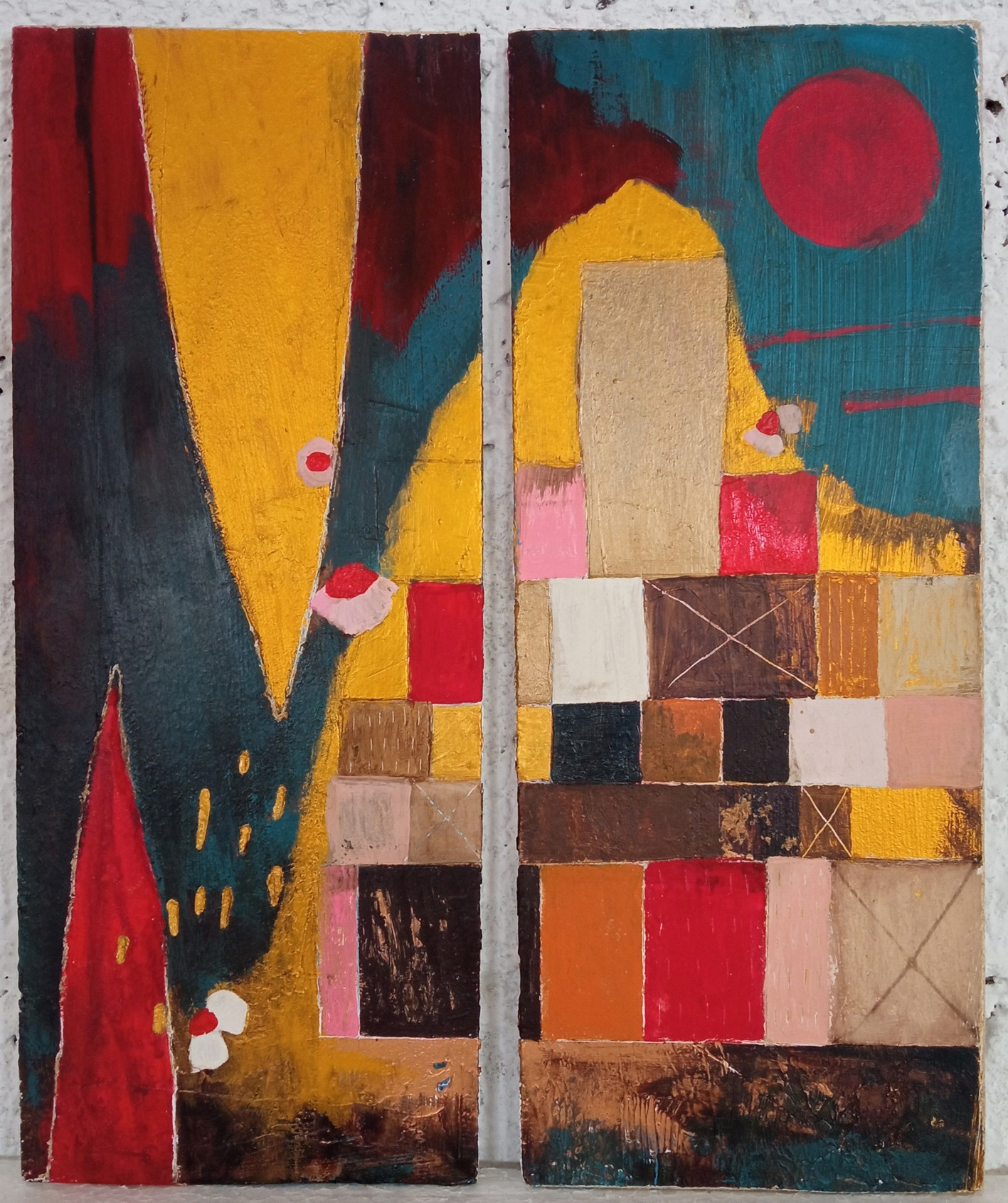 Sacred mountain ( diptych) ( 32 x 38 cm)