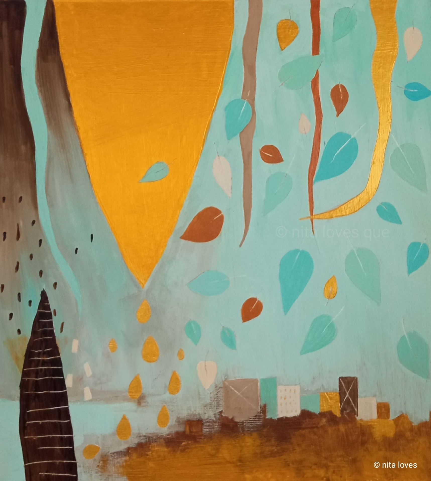 Garden to the lightness o Jardín hacia lo liviano ( 42 x 38 cm)