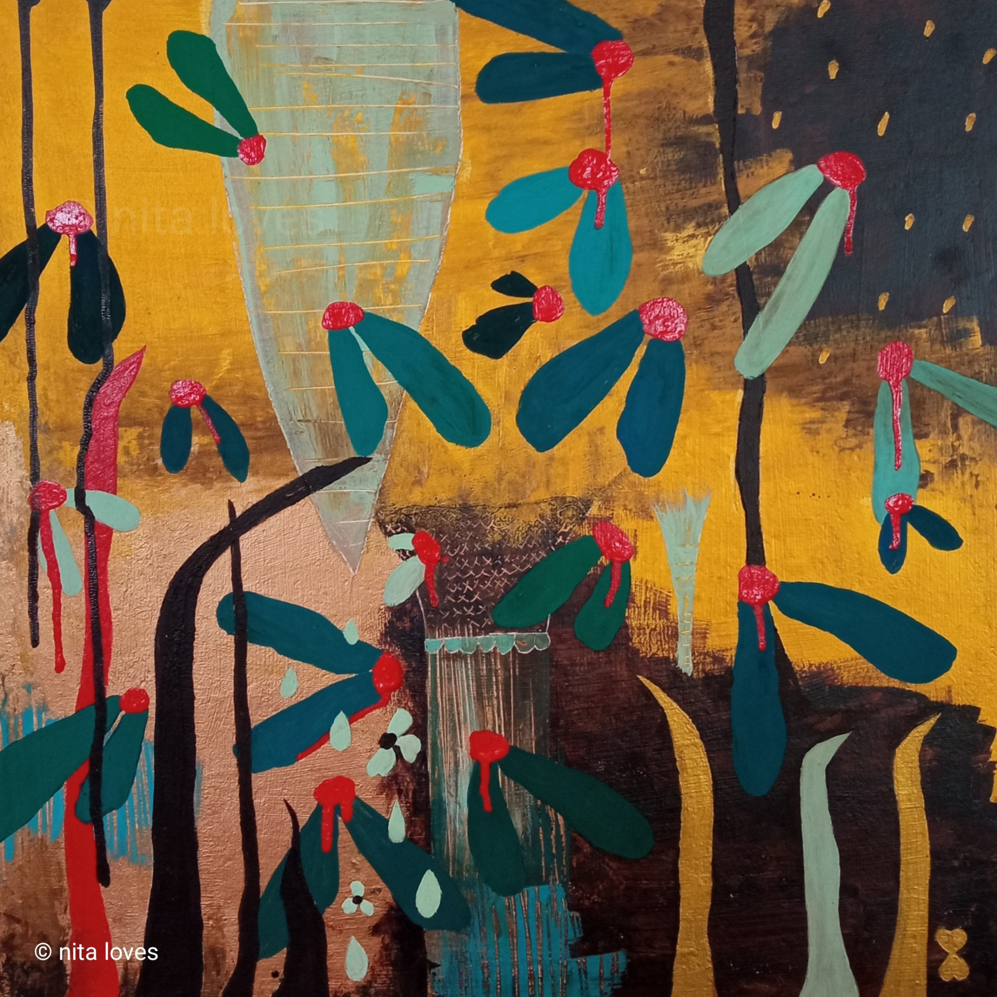 Tropical garden ( 44 x 44 cm )