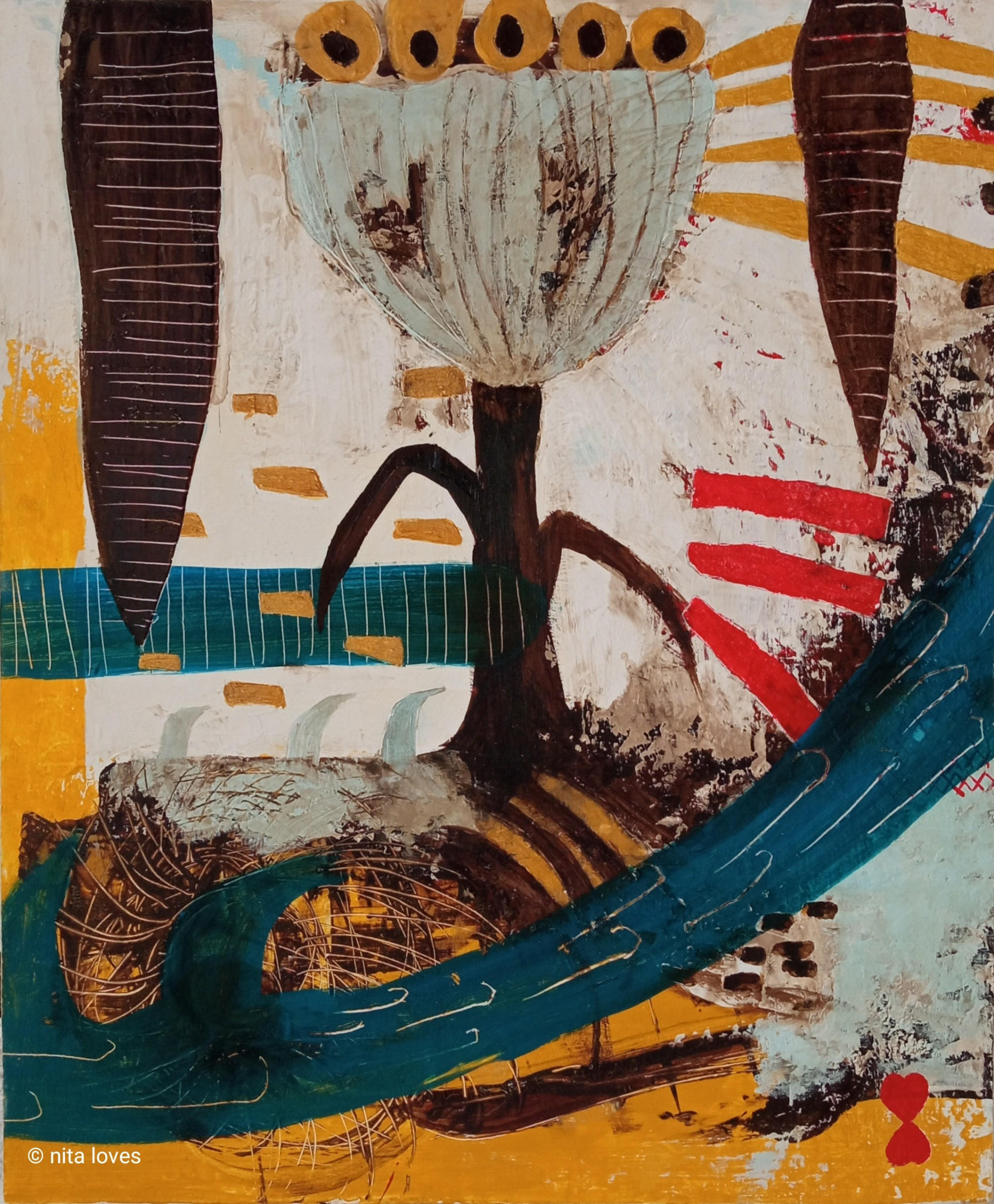 Forwards ( 50 x 41 cm)