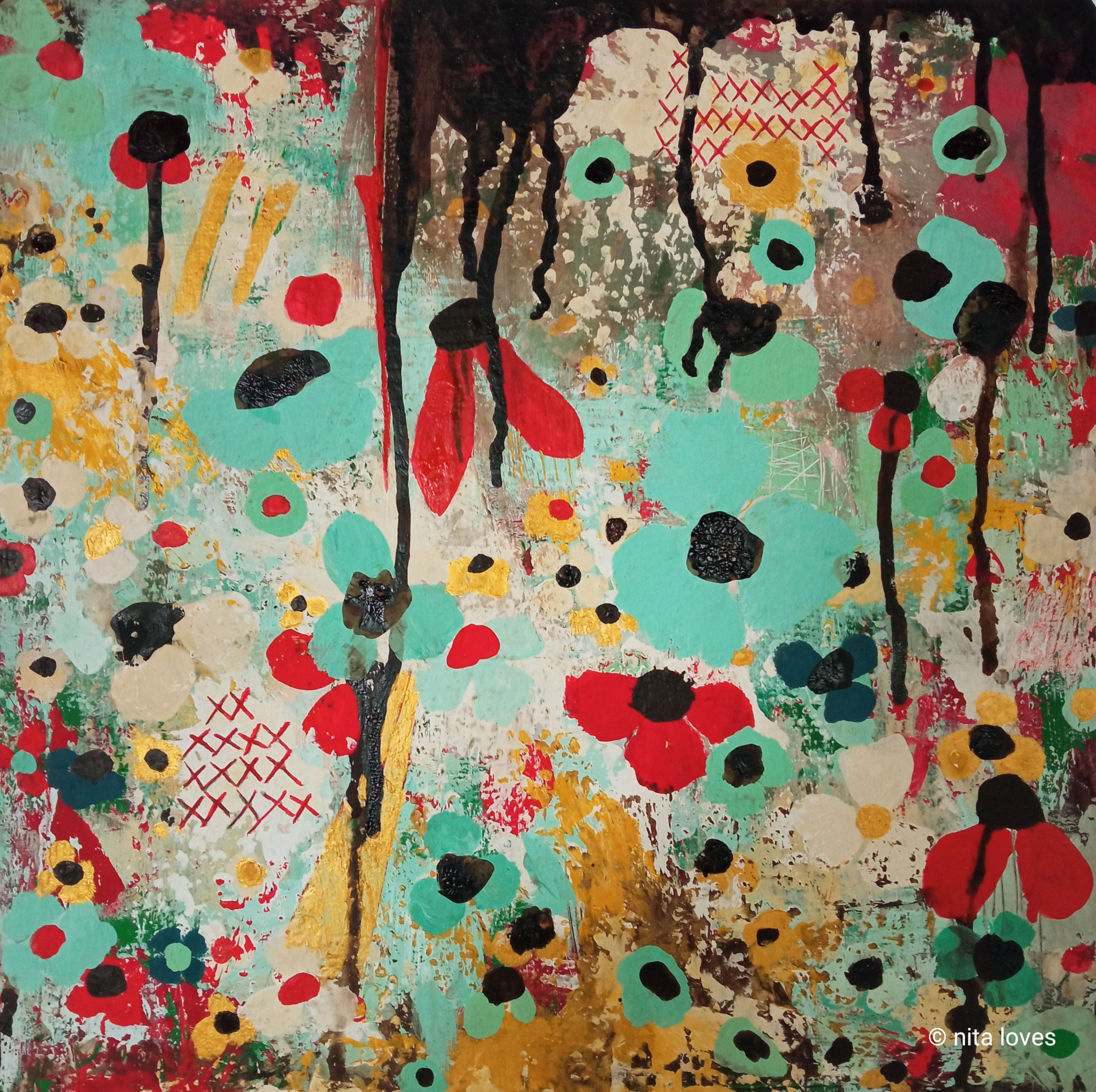 Hawaii feeling. ( 38 x 38 cm )