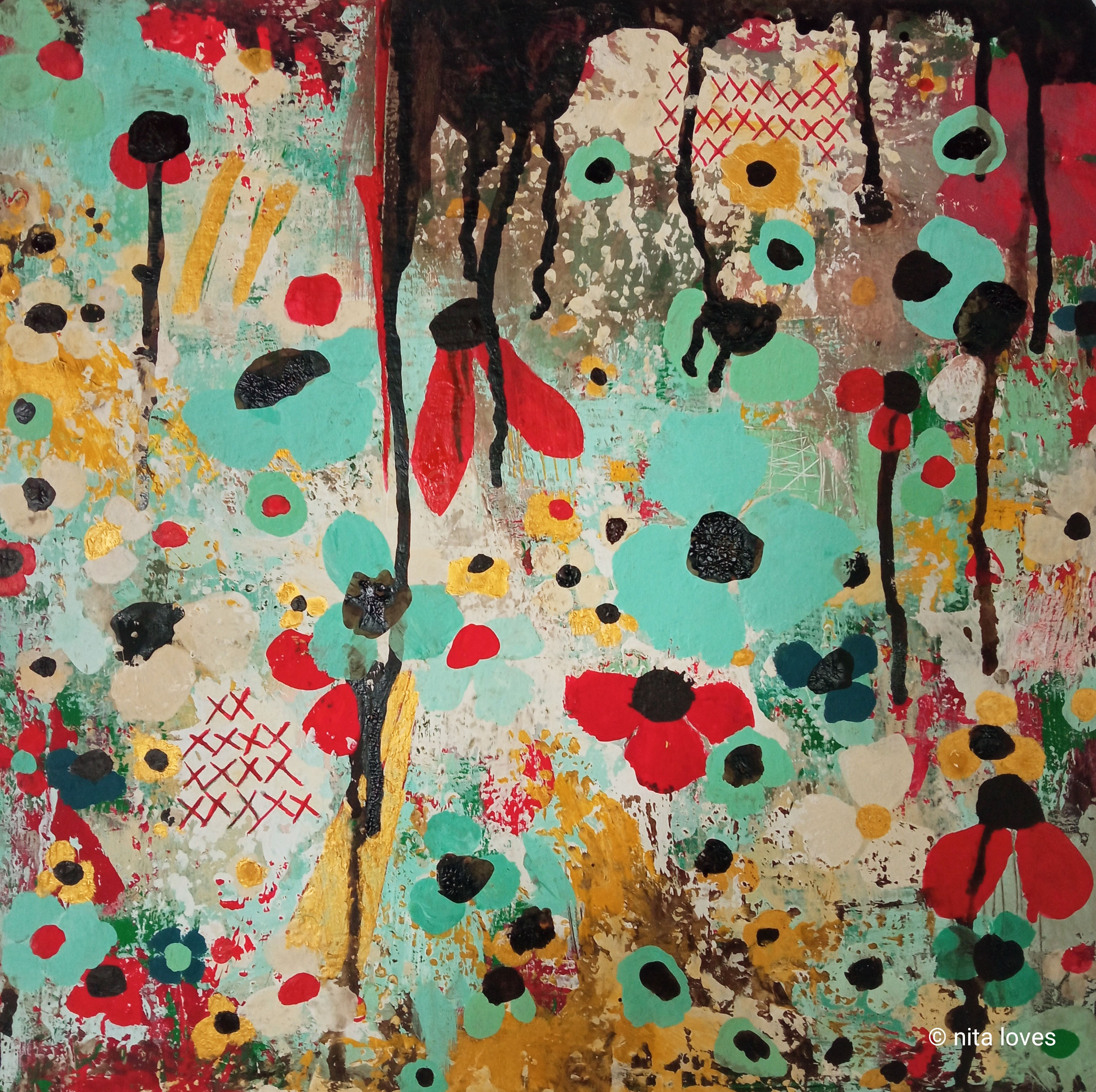 Hawaii feeling. ( 38 x 38 cm )