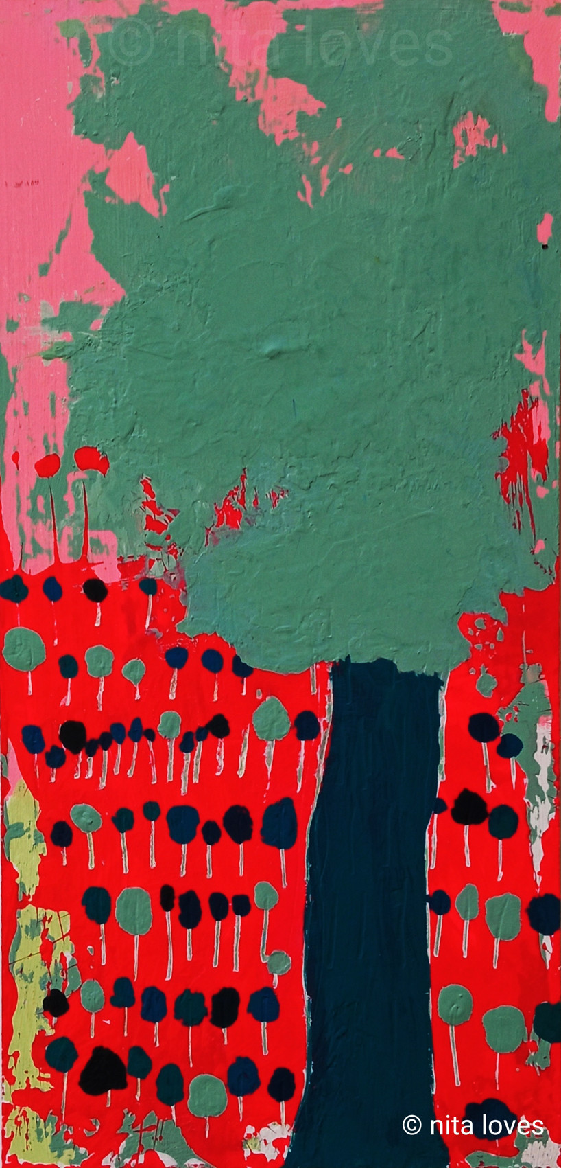 Summer tree ( 12,5 x 25 cm )