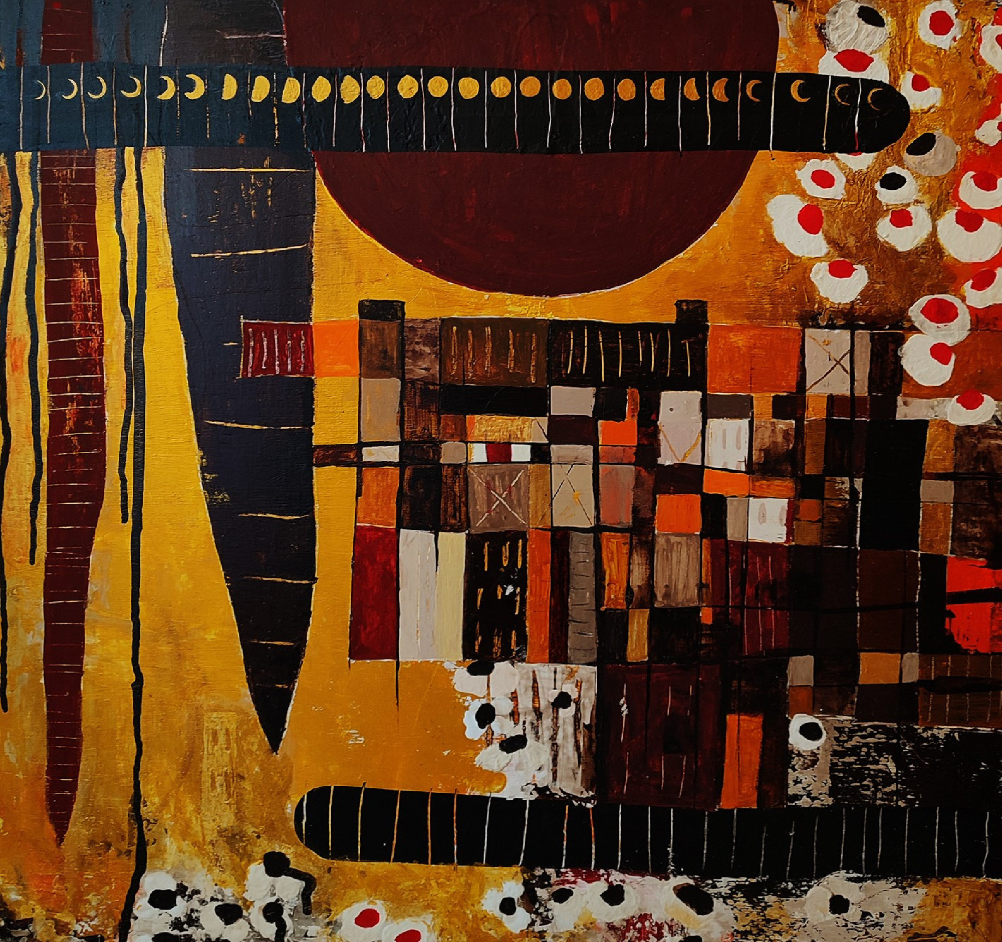 Full moon in the big city ( 51 x 49 cm)