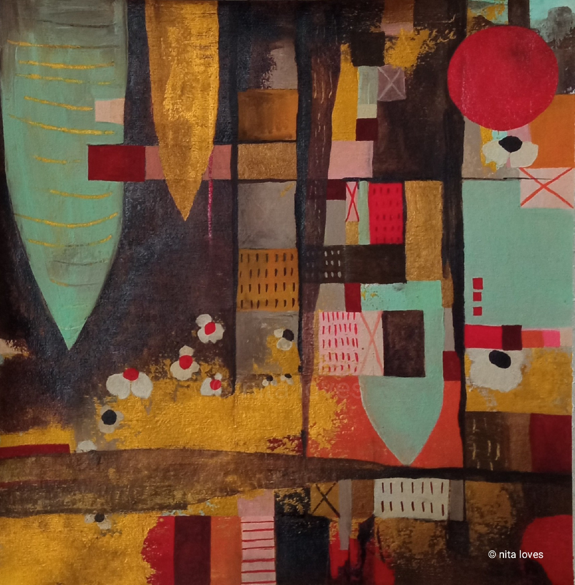 Lighting in the Pink city. ( 39 x 40 cm)