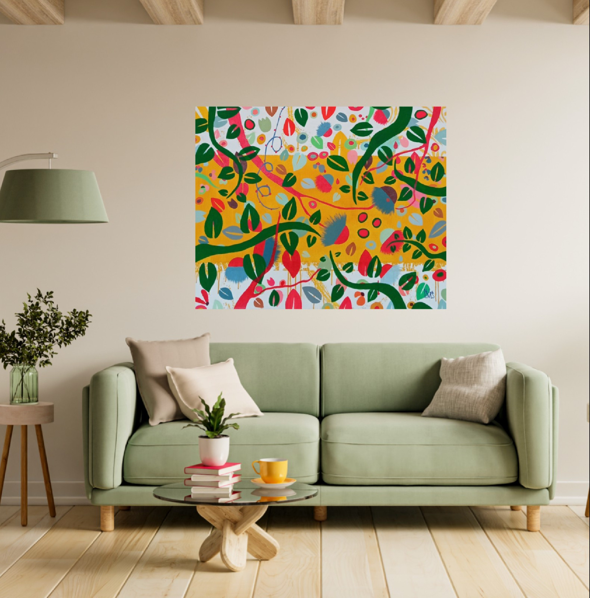 Refresh your exuberant mind II ( 93 x 74 cm)