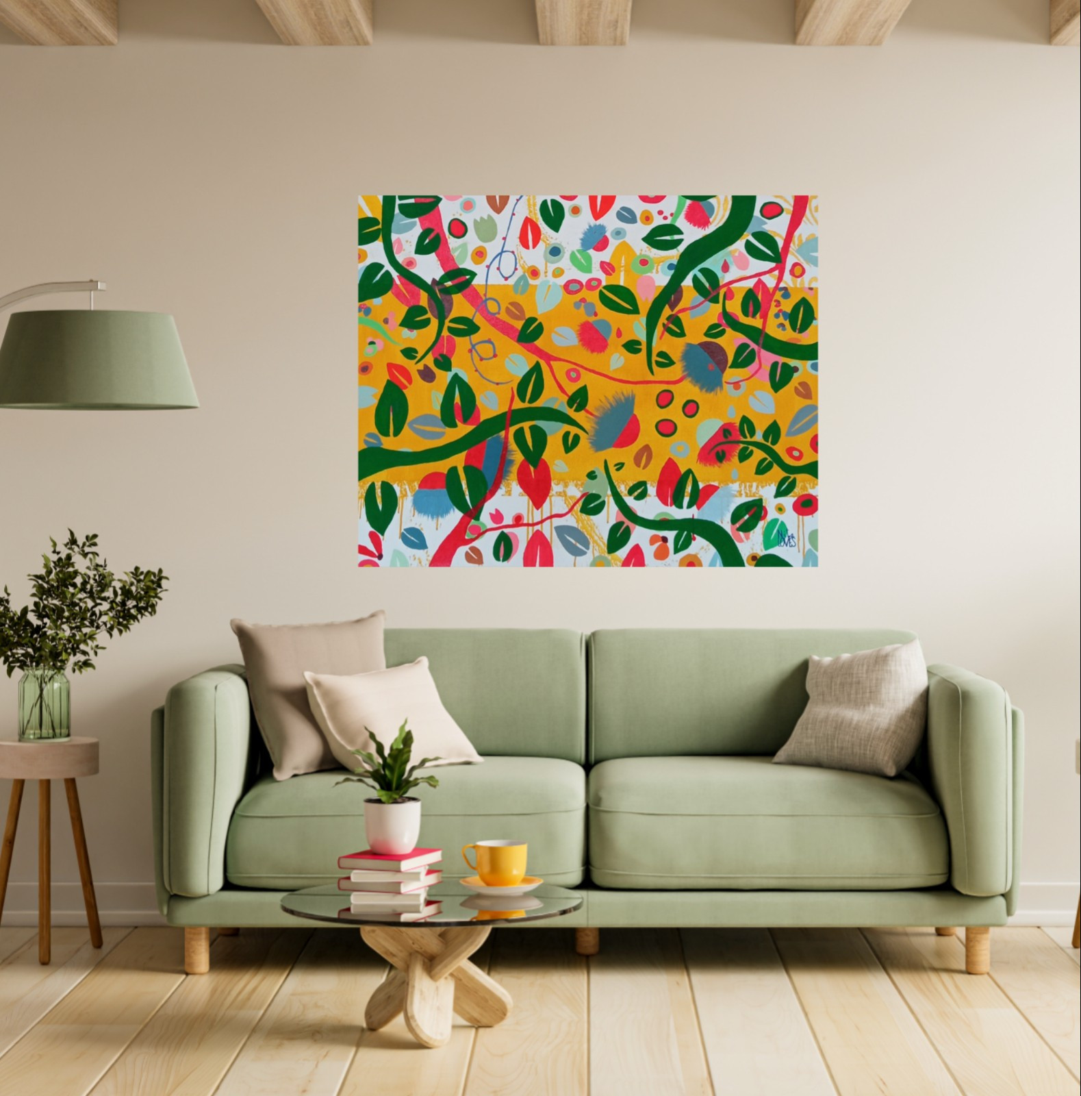Refresh your exuberant mind II ( 93 x 74 cm)