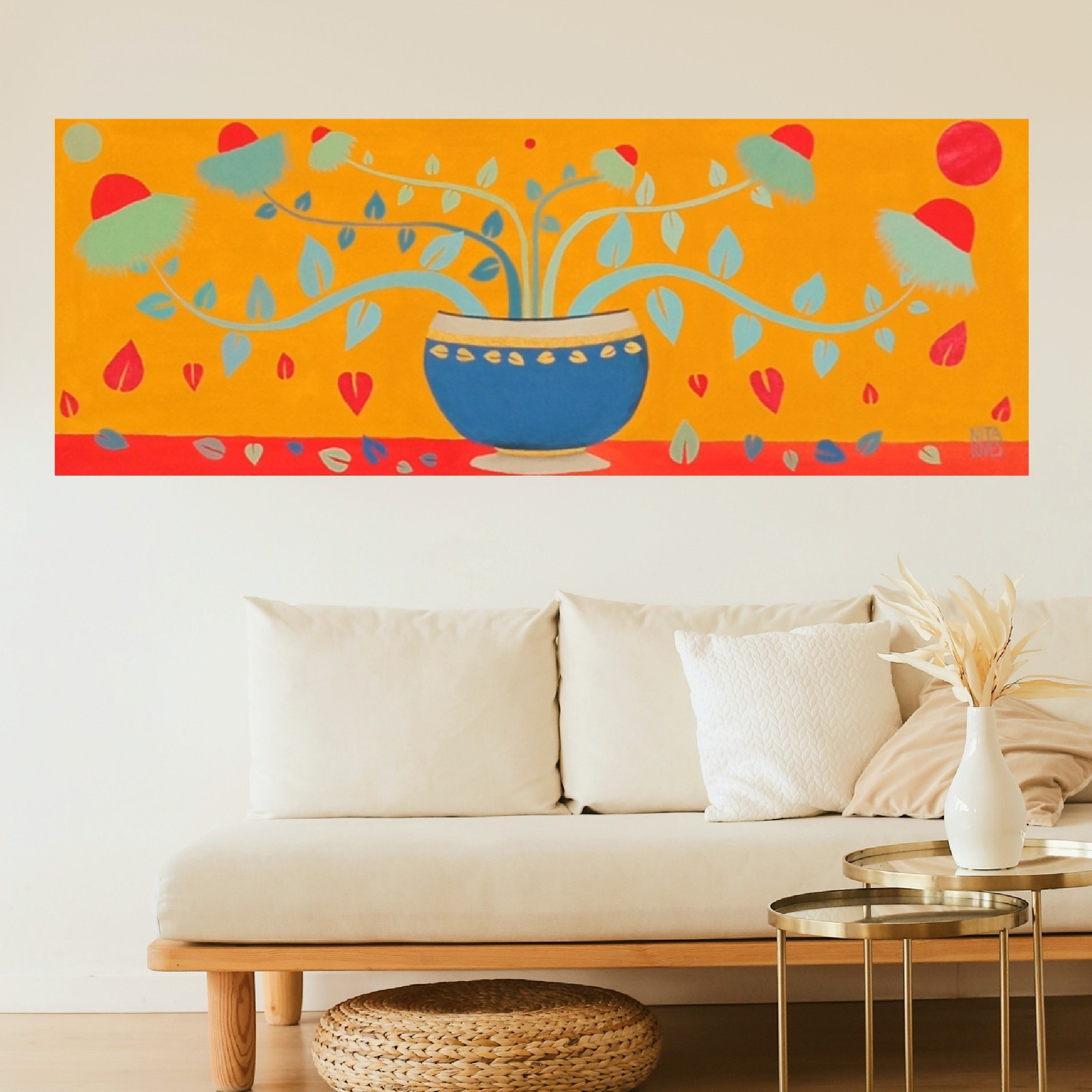 In the middle ( 130 x 50 cm)