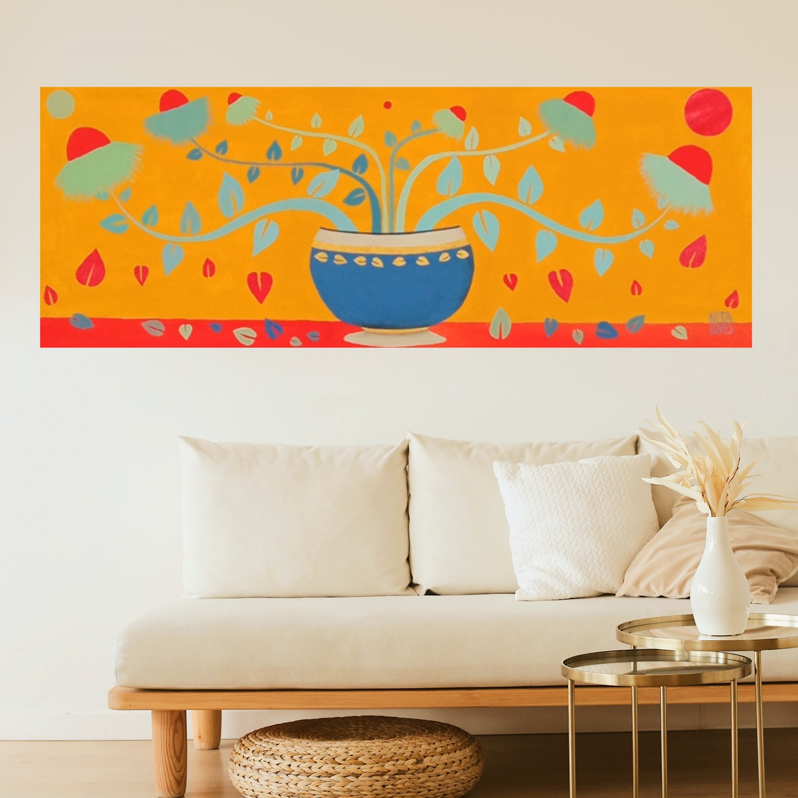 In the middle ( 130 x 50 cm)